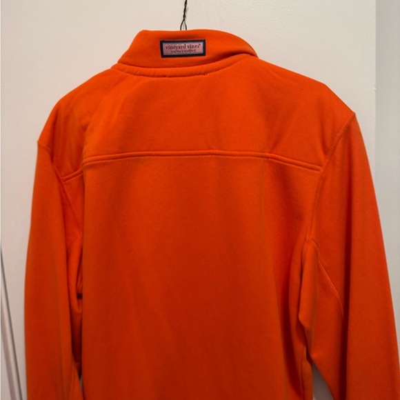 Vineyard Vines Men Small Orange “RO” engraved pullover sweater 1/4 zip - Picture 8 of 8